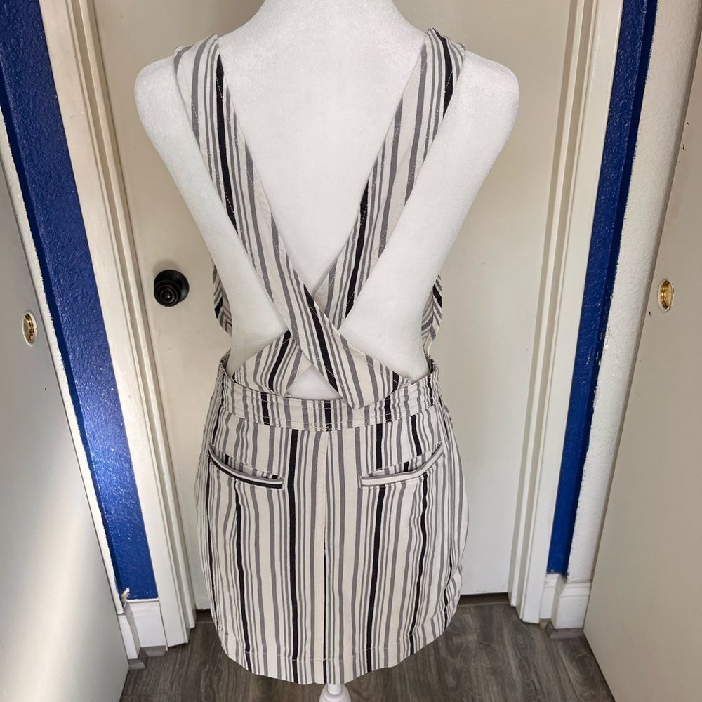 Free People Old School Love Jumper Pinstripe Mini Dress – Size 6 - Picture 9 of 12